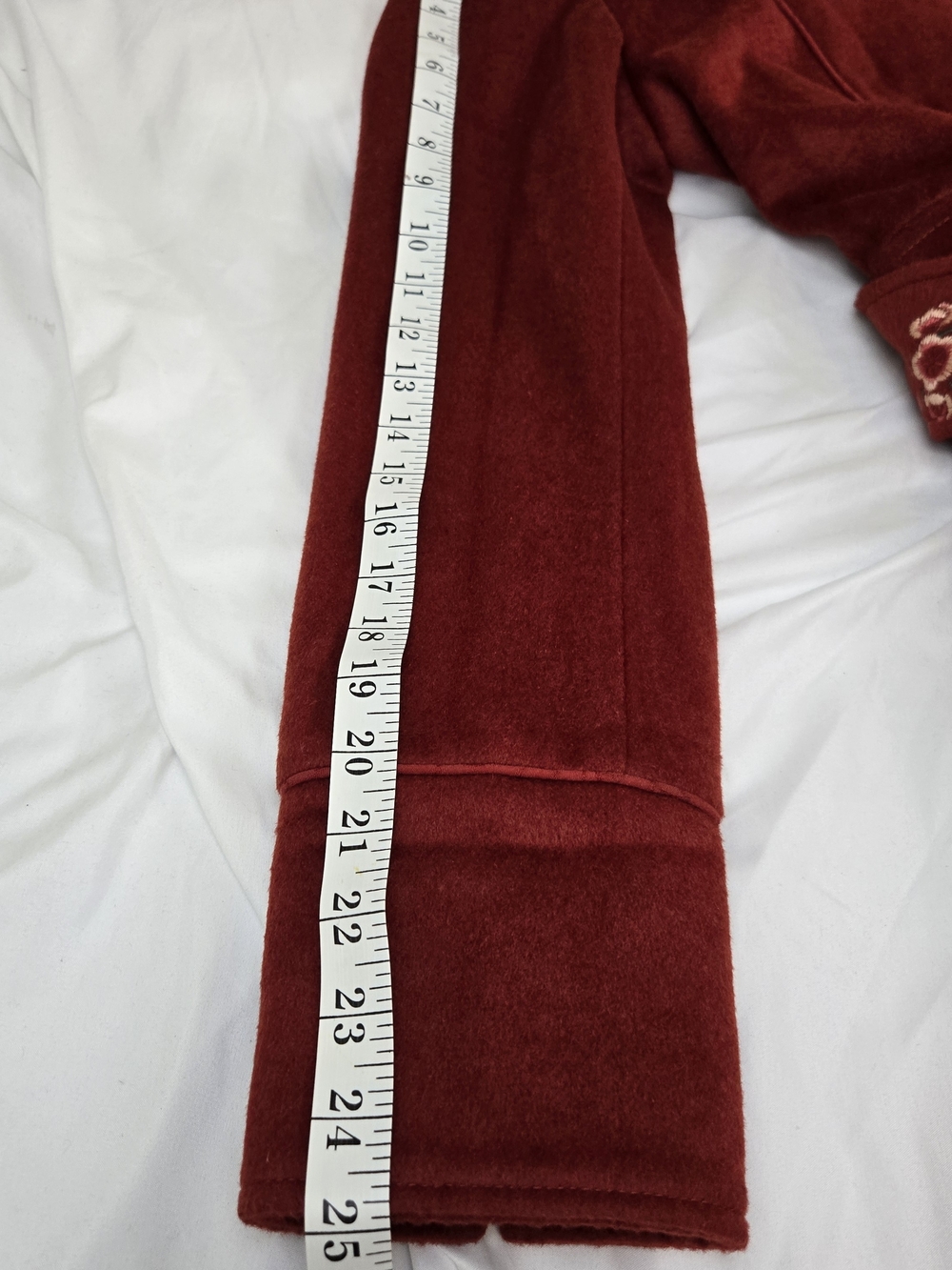 ARTKA Crazy in Life Red Embroidered Wool Blend Coat Women's Large NWT - Picture 13 of 14